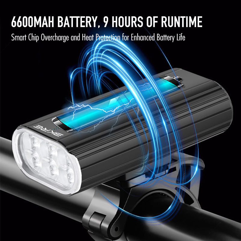 Bike Front Light Led | 2000 Lumens | 6600 mAh | 5 Modes