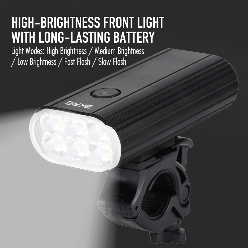 Bike Front Light Led | 2000 Lumens | 6600 mAh | 5 Modes