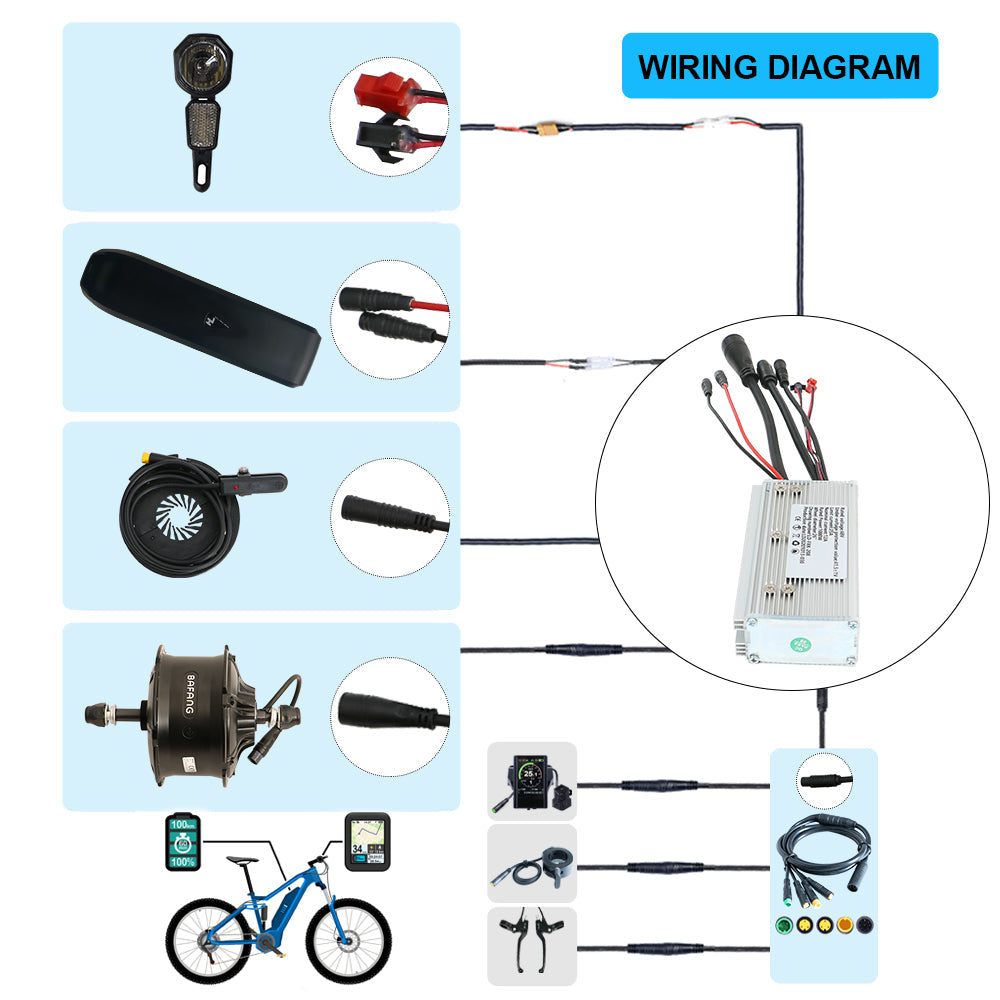 ENA 48V750W Fat tire Ebike Rear Hub Motor Conversion Kit