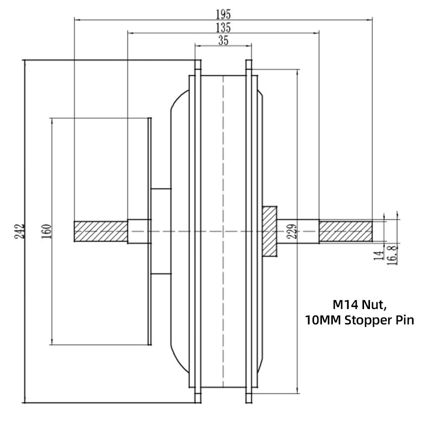 EUNORAU 48V1000W Rear Wheel Hub Screw Freewheel Motor