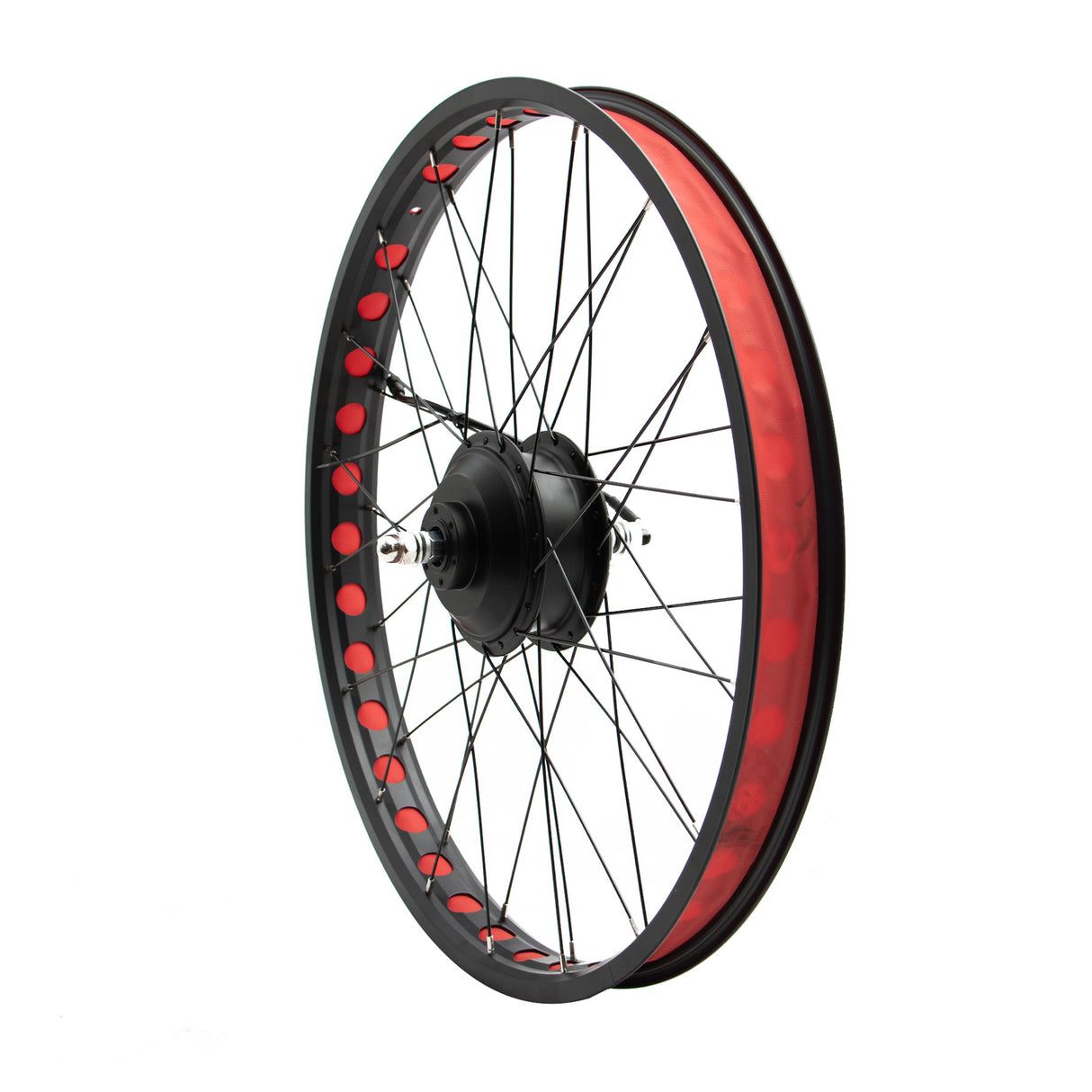 Electric Bike 26" Wheel Rim Hub with 48V250W Motor Fit for EUNORAU FAT-AWD Front Wheel