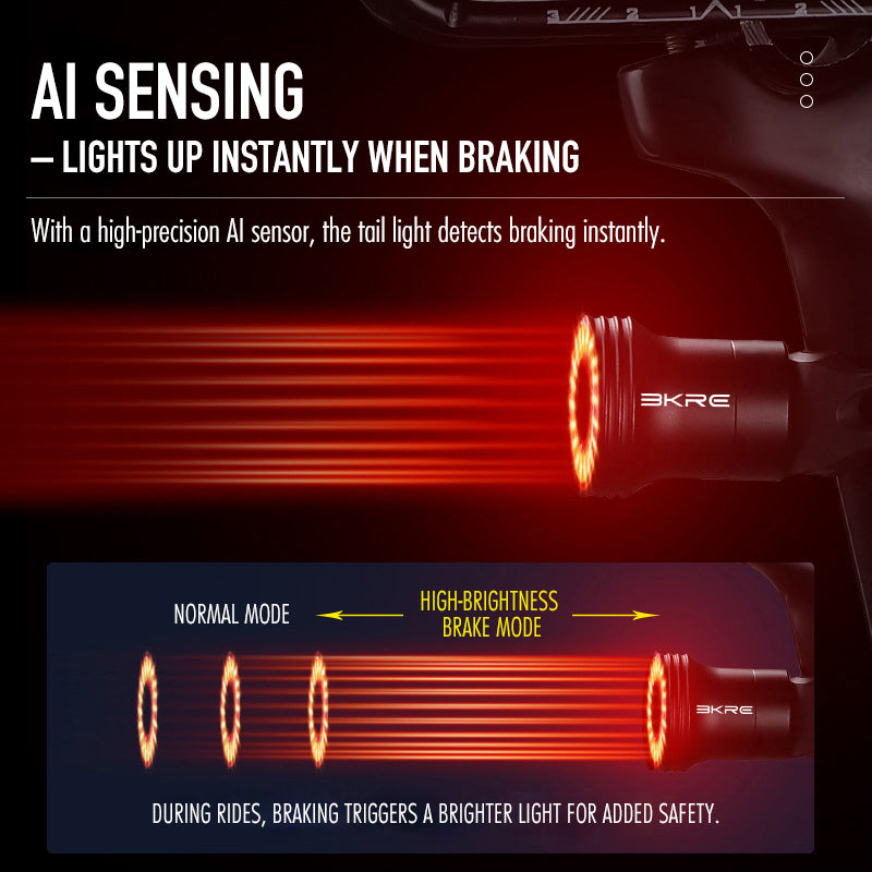 Ai Rear AI LED Bike Rear Light | 5 Modes | AI technology | Easy Installation ...