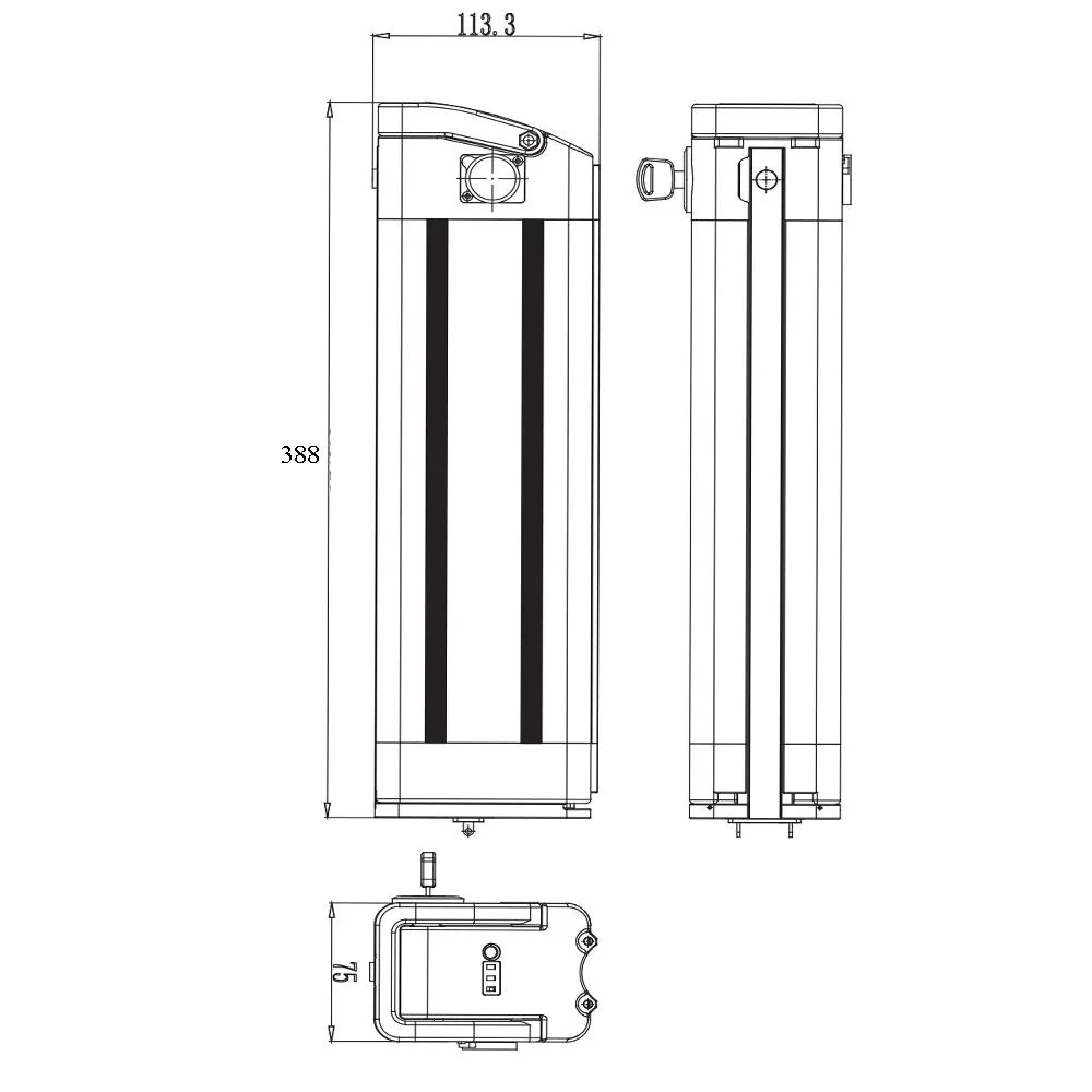 ECOTRIC FAT TIRE PORTABLE AND FOLDING Battery