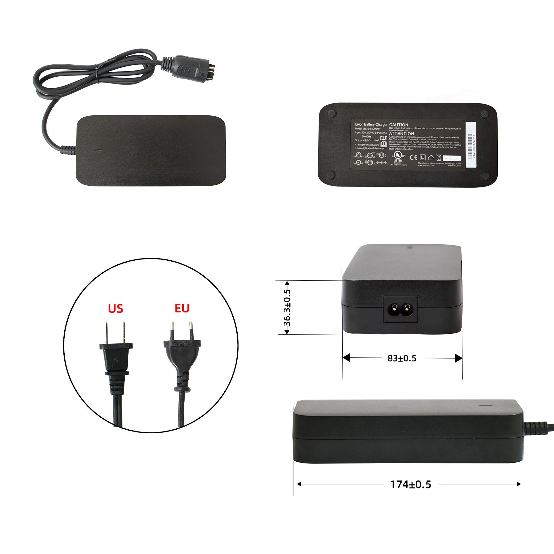 Bosch Ebike 4A Charger | Electric Bicycle Battery Charger 36V4A Fit For BOSCH Ebike System