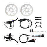 Electric Bike 2-Piston Hydraulic Disc Brake Sensor Set with 180MM Brake Rotors Fit for EUNORAU Ebikes