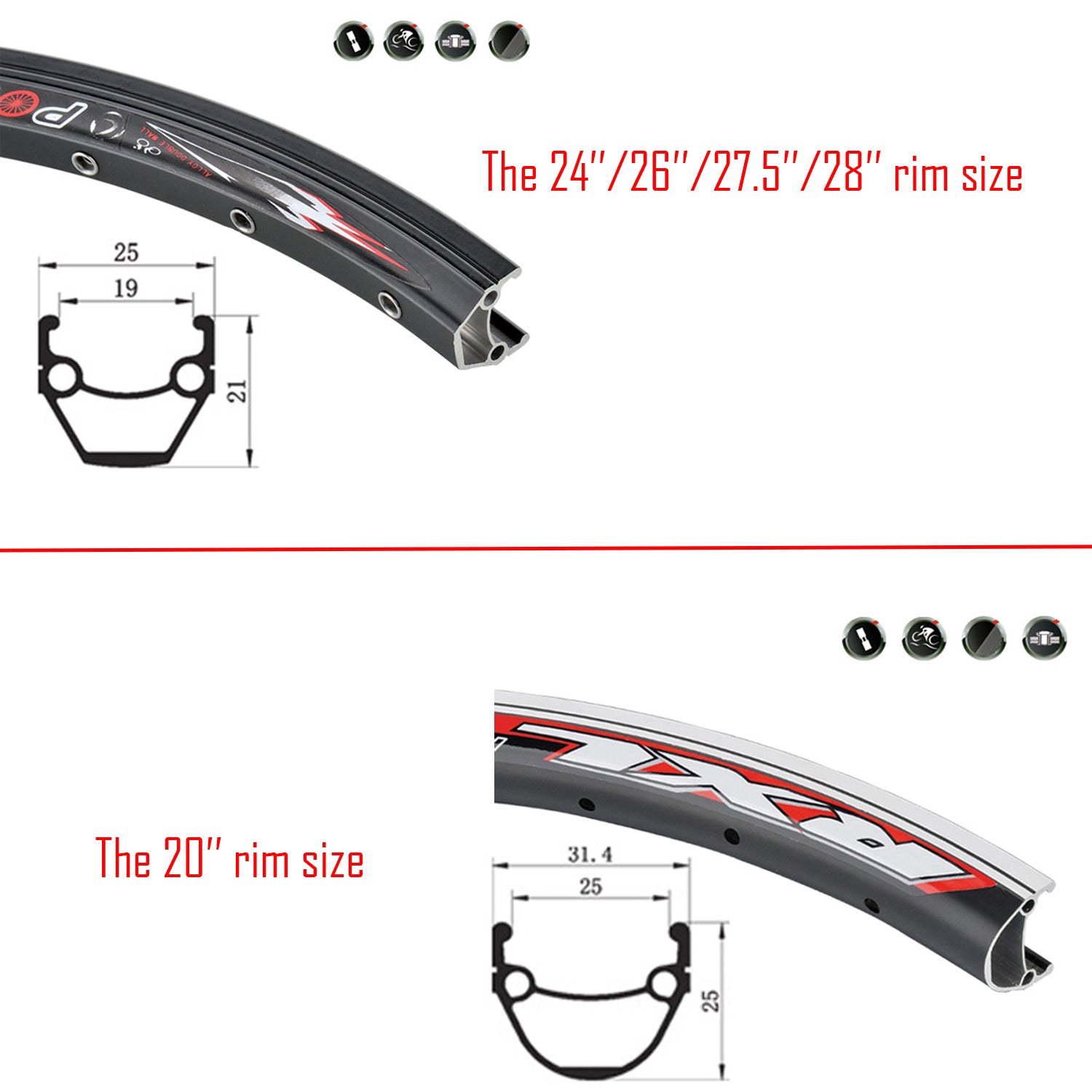 BAFANG 48V500W Front/Rear Screw Freewheel Wheel Kit
